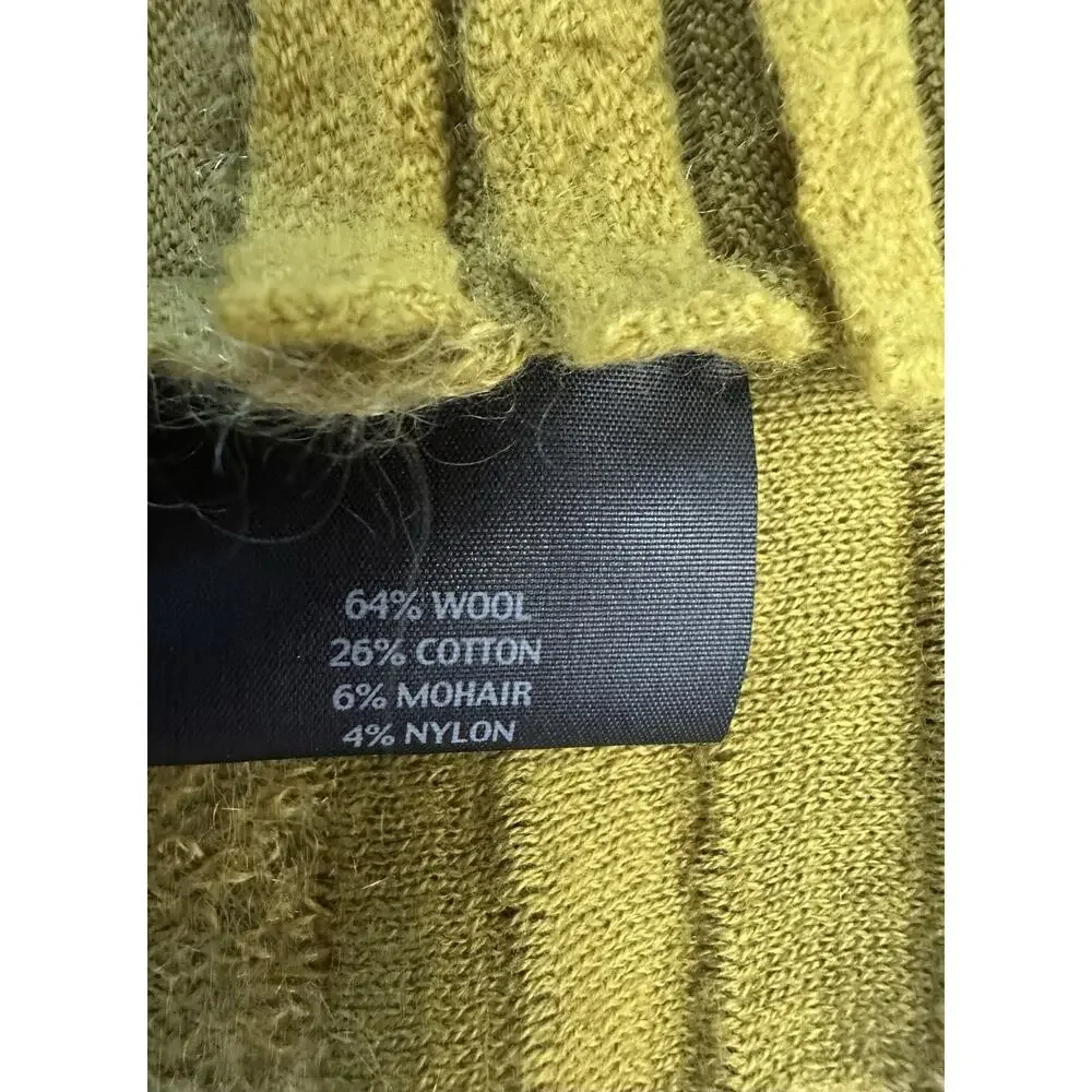 NEW Eileen Fisher Gold Pleated Wool‎ Blend Scarf 10” X 72” Soft NWT